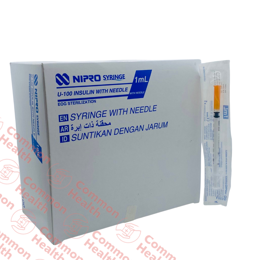 Nipro Insulin Syringe 1cc 30G (1 piece) Common Health Myanmar