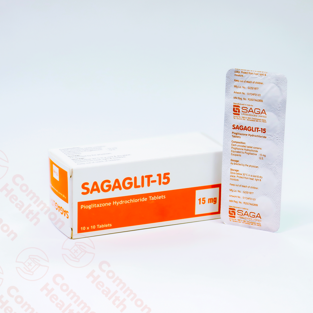 SagaGlit 15 (10 tablets) – Common Health Myanmar