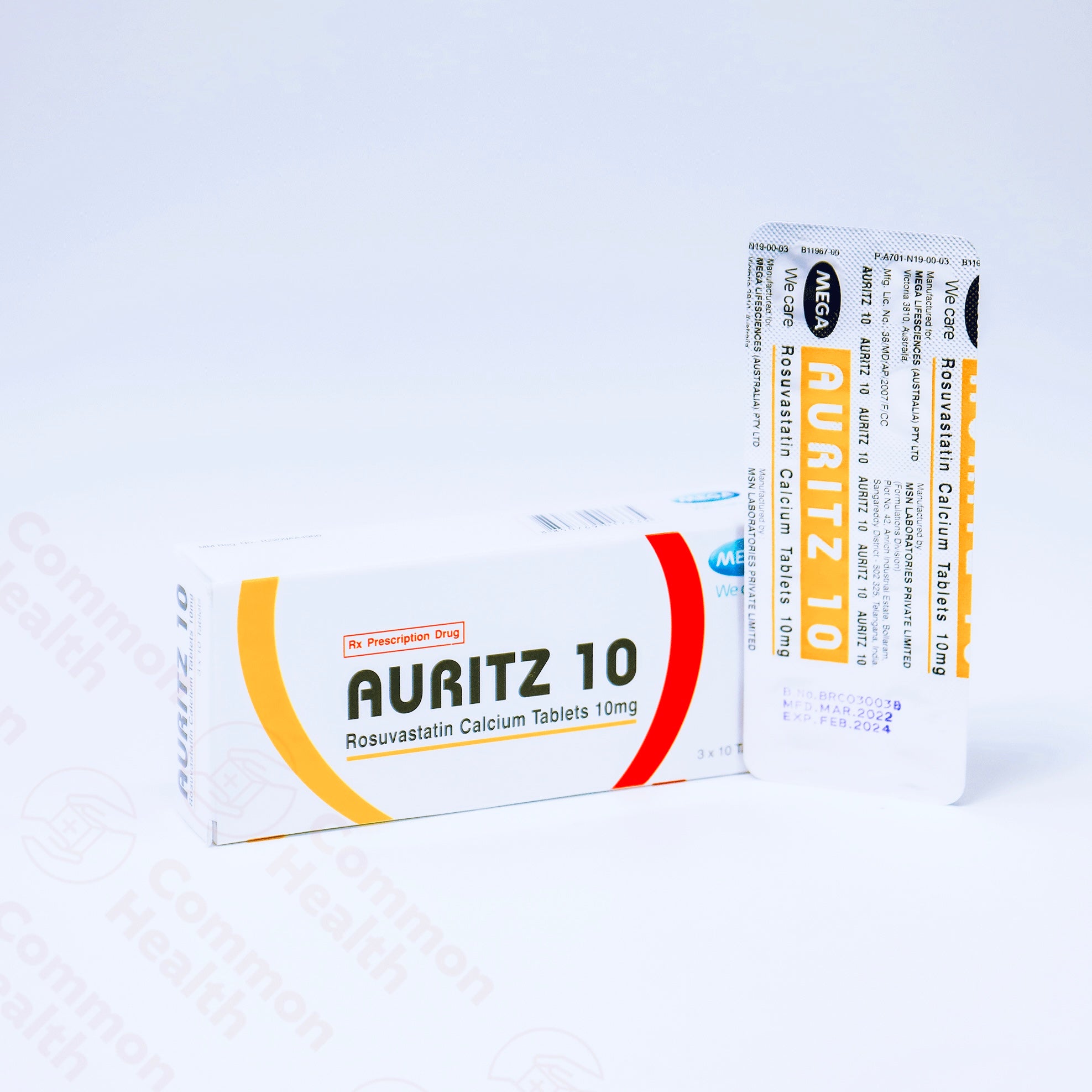 Ru10 Tablets Auritz 10 (10 tablets) – Common Health Myanmar